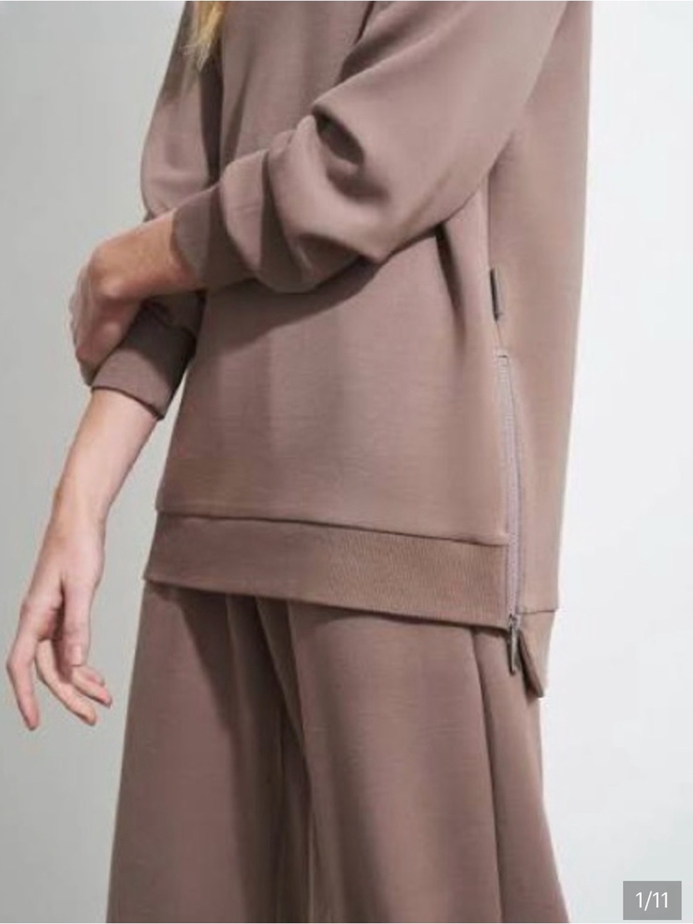 Varley Charter sweat 2.0 double soft in Taupe